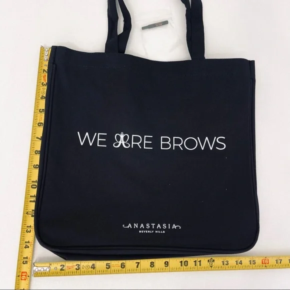 ANASTASIA Beverly Hills we are brows black canvas tote bag brows on point always - Picture 6 of 8